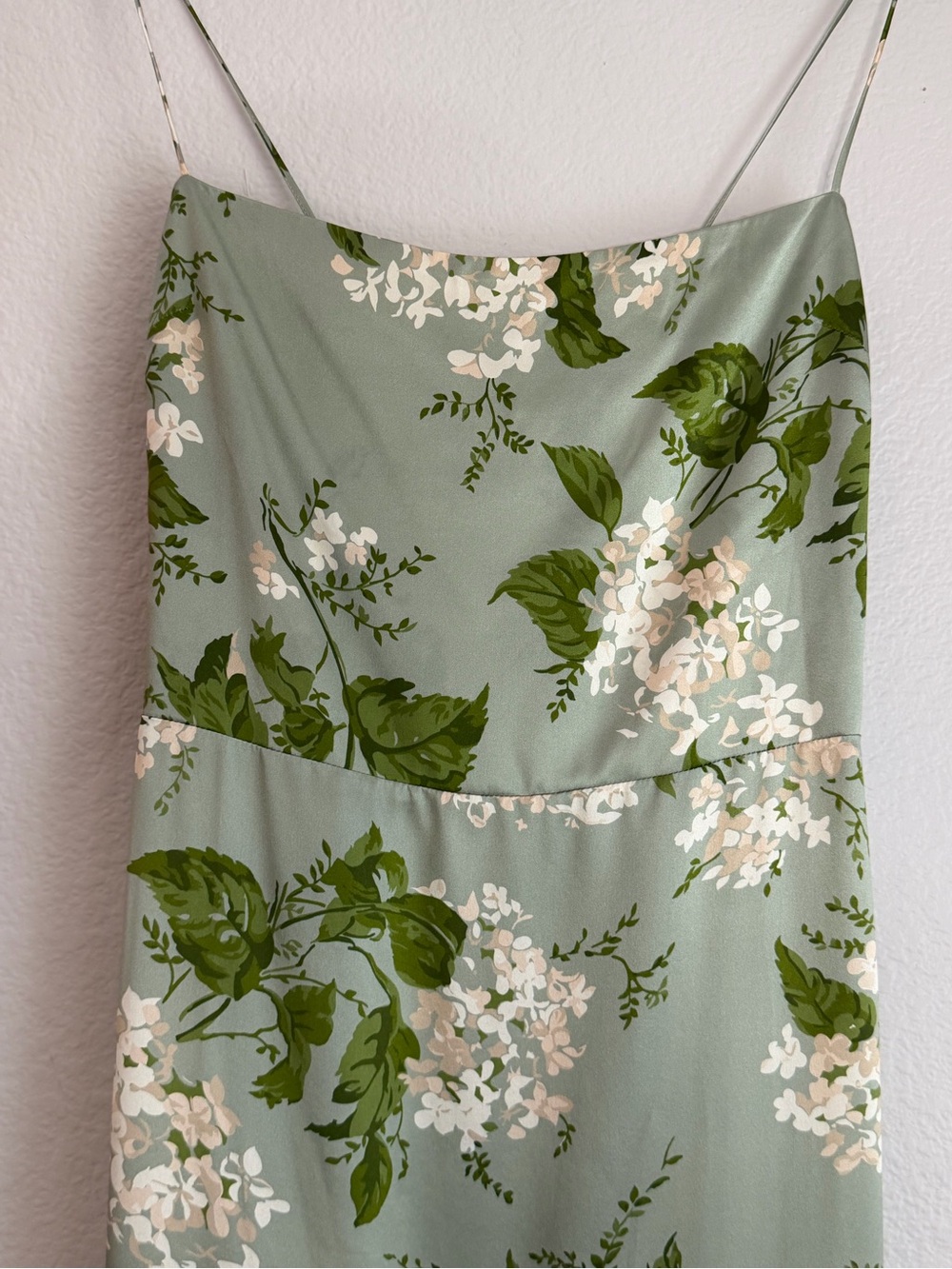Reformation Frankie Silk Floral Column Dress Tea Garden Print Coquette Size 2 - Picture 4 of 9